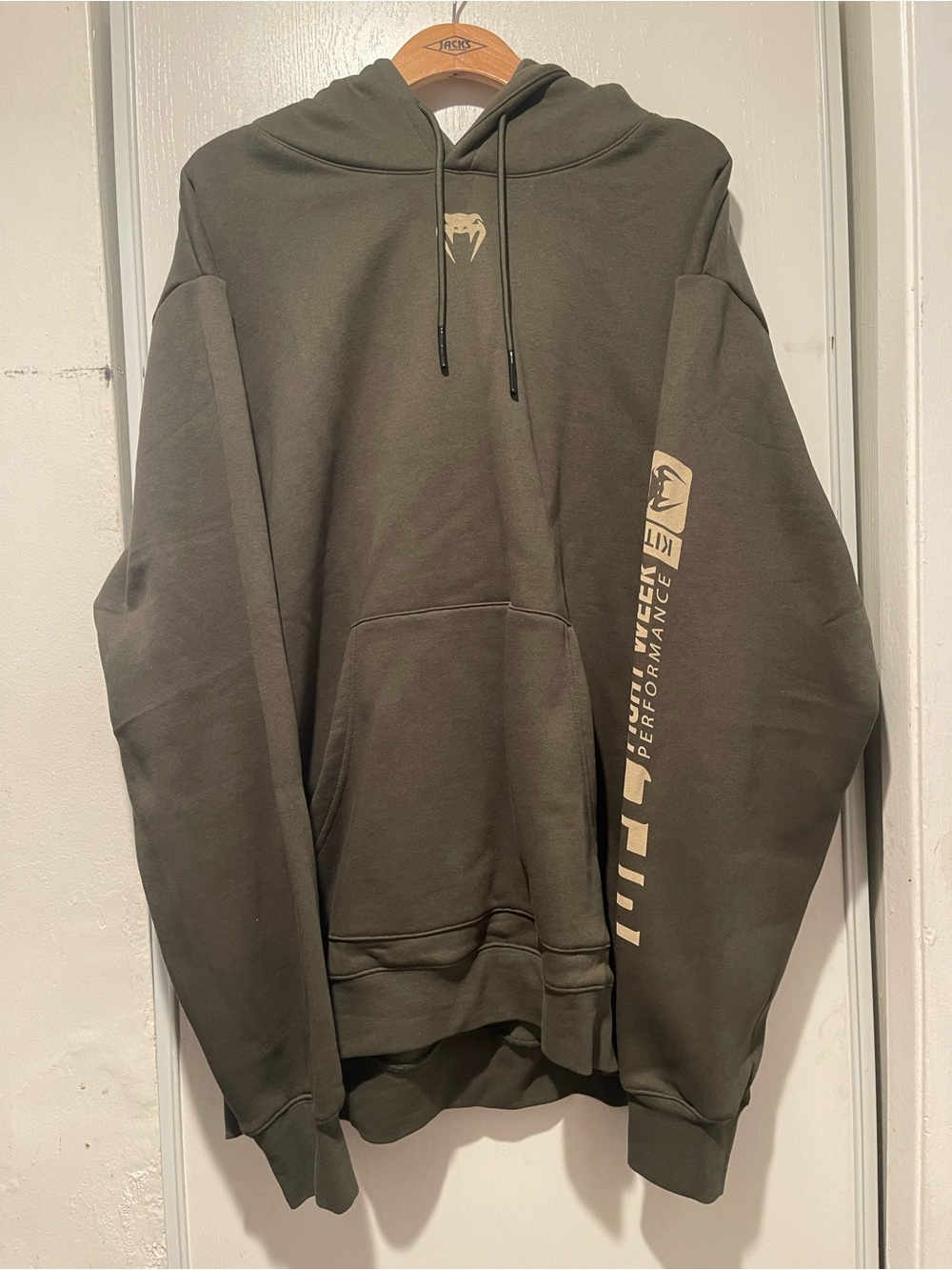 Men's Olive Green Graphic Hoodie Sweatshirt